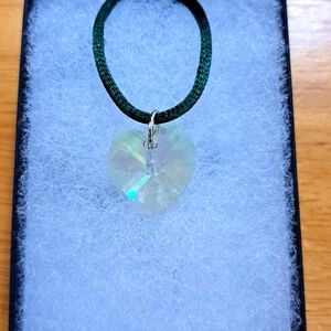Winter Garden Crystal Heart Necklace